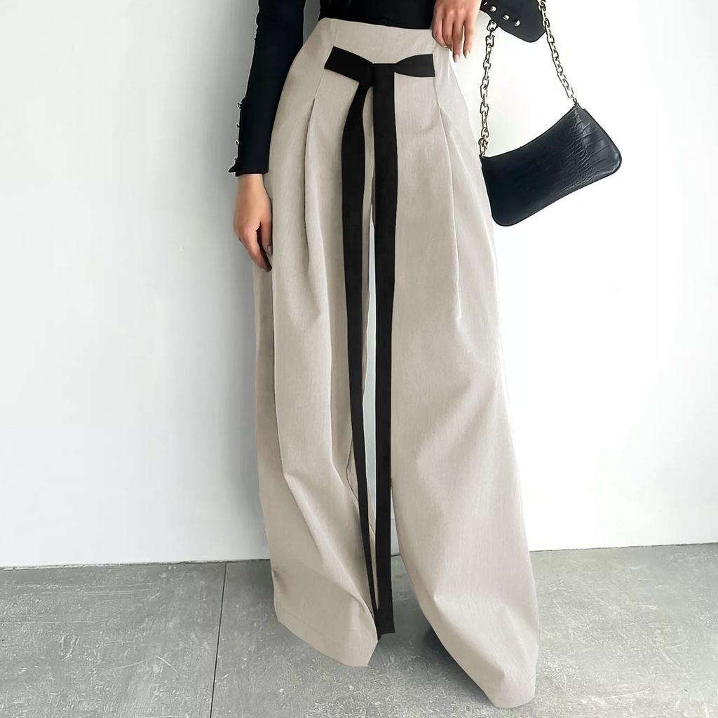 Suit Wide Leg Pants Advanced Sense of Solid Color Temperament Commuter Slim Pants Woman