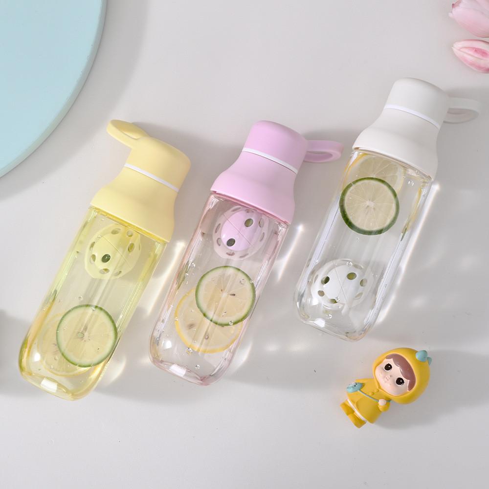 Elegant 600ml Summer Water Bottle For Women With Tea Infuser And Custom Logo