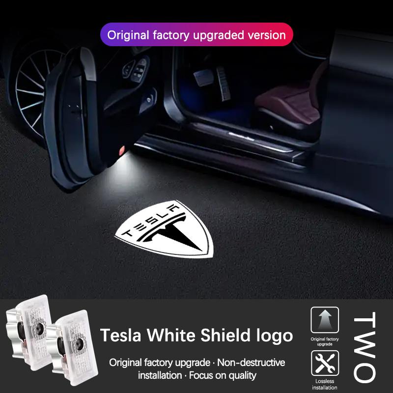 ALC1 LED Car Door Welcome Light Projector Ghost Shadow Lamp Accessories For Tesla Model 3 Model S Model Y Model X