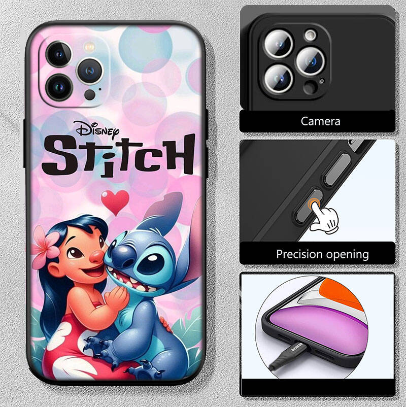 MH84 Чехол для телефона Lilo Stitch для iPhone 7 8 11 12 13 14 15 16 17 16E XS Pro Max XR X SE Air