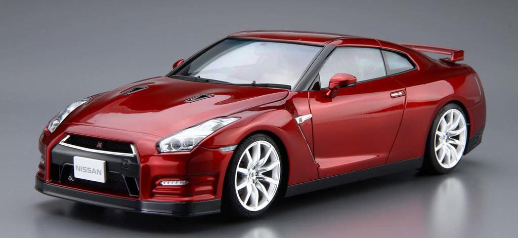 AOSHIMA The Model Car Series Nissan R35 Pure Edition 2014 Plastic Model 1/24 No.3 GT-R
