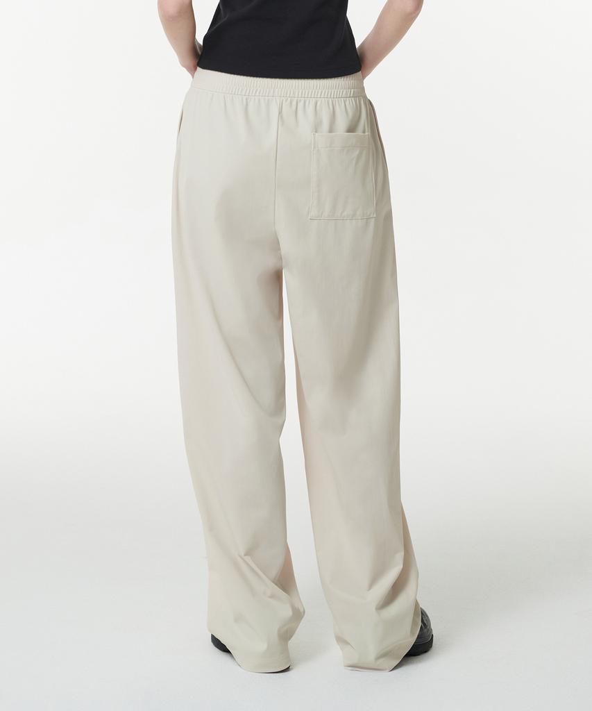 MUSINSA STANDARD WOMAN Women'S Cooling Deep Tuck Wide Elastic Waist Pants [Cream]