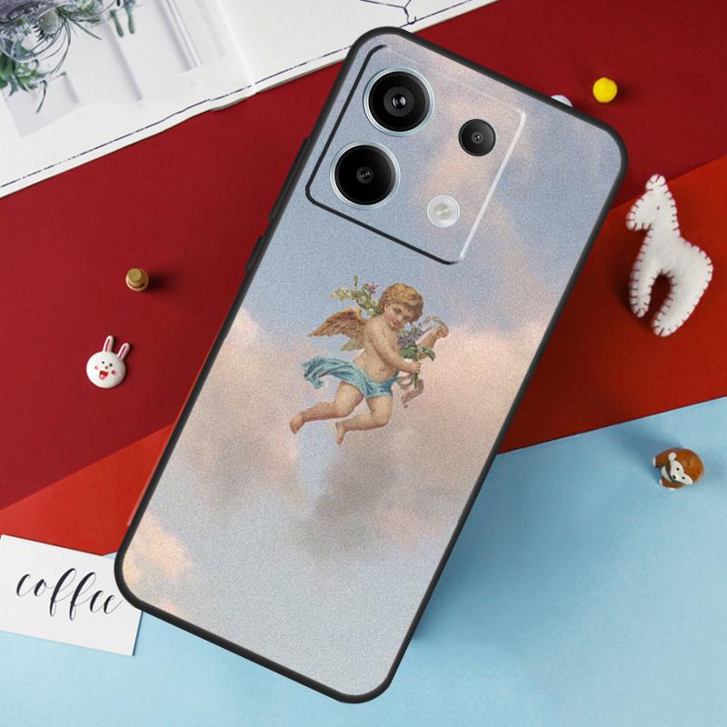 Чехол с принтом мультяшного ангела и младенца для Xiaomi Redmi 13C 12C 10C 9C 10A Redmi Note 11 9 10 12 13 Pro 9S 10S 11S 12S