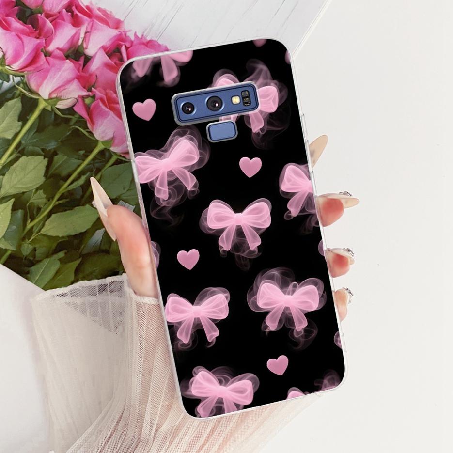 For Samsung Galaxy Note 9 Case SM-N960F Luxury Flower Butterfly Painted Cover Soft Slim Phone Case For Samsung Note 9 Note9 Bags