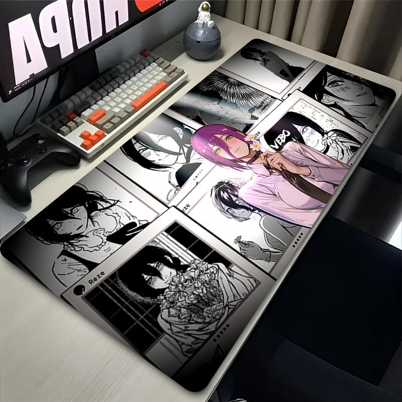 Mousepad Kawaii Gaming Accessories Computer Mouse Mat Pc Gamer Available Sizes Keyboard Pad Chainsaw Man Reze Desk Mat Mouse Pad