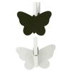 White Butterfly Slate Clips 4.2 X 2 Cm 6 Pieces