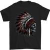 Indian Skull Headdress Biker Motorcycle Unisex T-shirt
