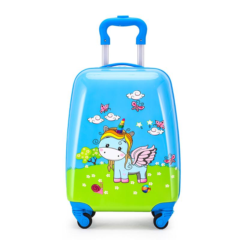 Дорожный чемодан, 18-дюймовая ручная кладь, детский подарок для мальчиков и девочек, сумка на колесике с героями мультфильмов, детский чемодан на колесиках, милый чехол на колесике с мультяшным рисунком