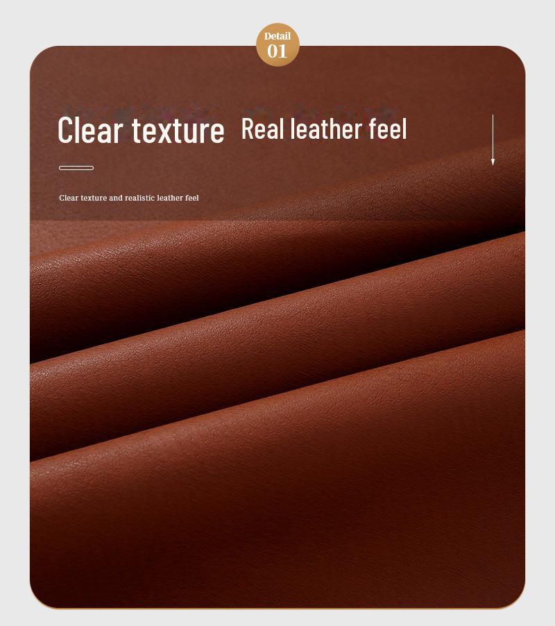 PU Faux Cowhide Grain Yoga Mat Fabric: 0.65mm Microfiber with Absorbent, Breathable Velvet Lining