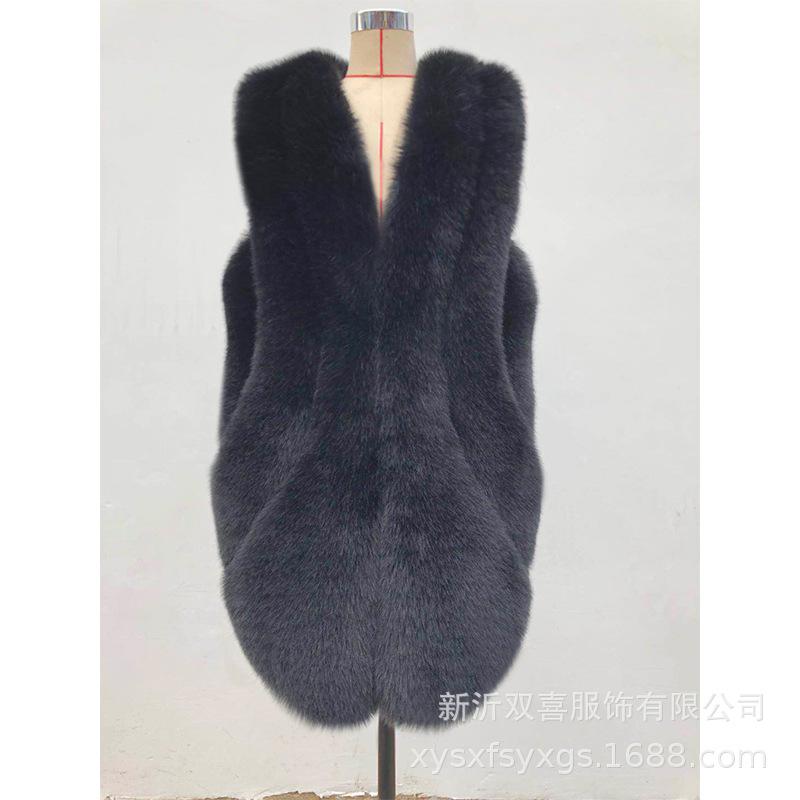 Меховая куртка осень-зима новая корейская версия мех лисы женская повседневная шуба искусственный меховой жилет