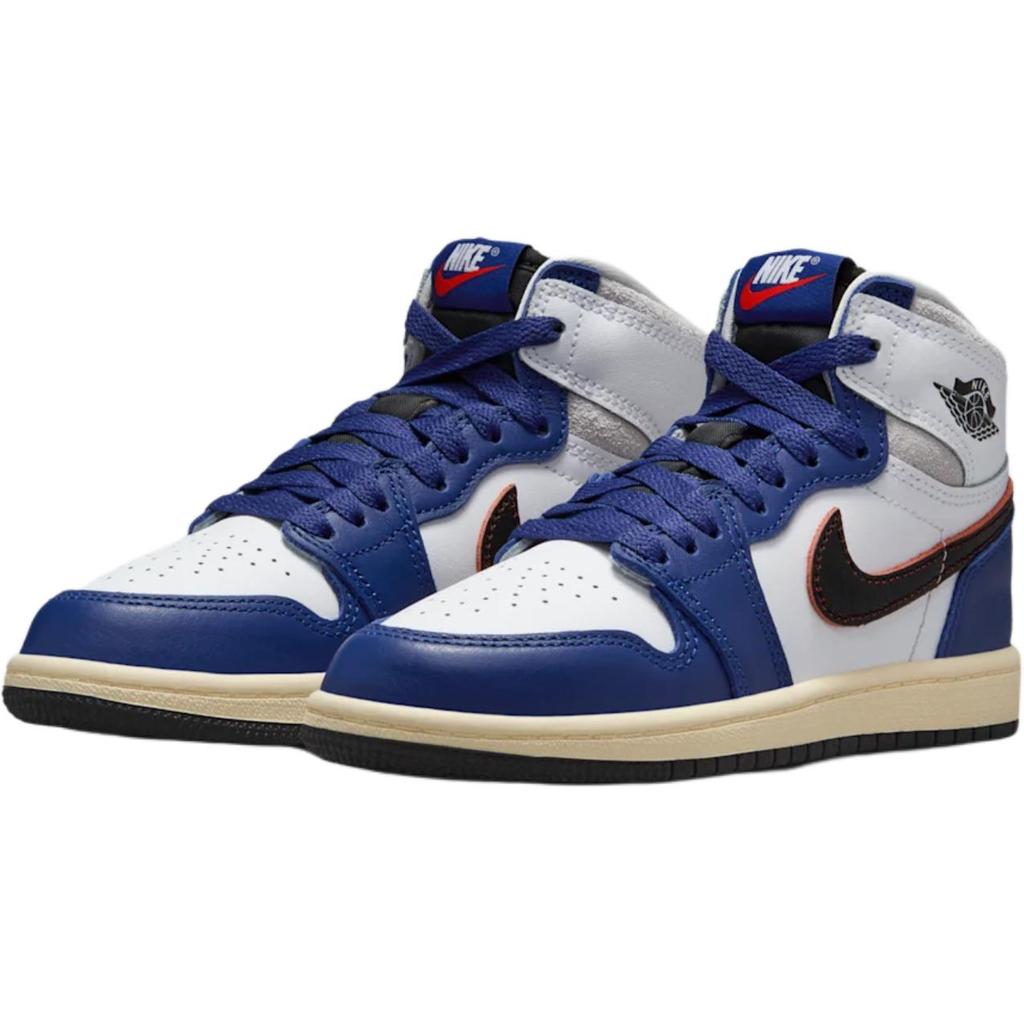 Air Jordan 1 Retro High OG PS Rare Air - Deep Royal Blue Детские кроссовки Белый Нейтрально-серый Черный FD1412-100