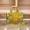 Genuine Python Print Leather Women's Shoulder Bag - 2025 Crossbody Fashion Handbag