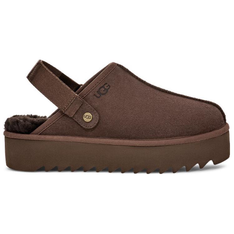 UGG Износостойкие закрытые тапочки женские Шоколадные 1166734-CHO