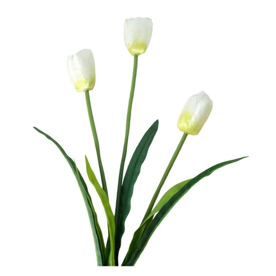 Искусственные Цветы 3-главный Шелковый Букет Тюльпанов с Гибким Железным Стеблем Искусственная Цветочная Композиция Свадебные Украшения Реквизит для Фотосъемки