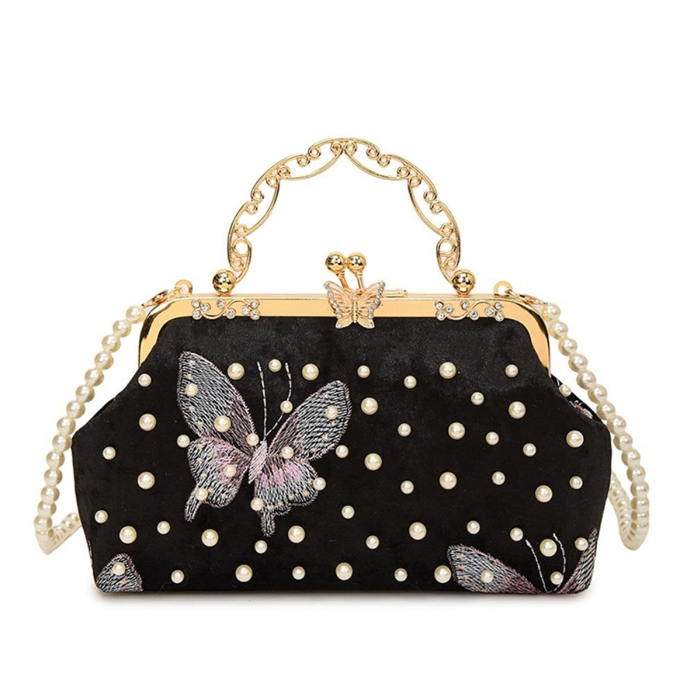 Cheongsam Accessories Chinese Style Handbag Pearl Hanfu Clutch Bag Casual Ladies Shell Bag  Women