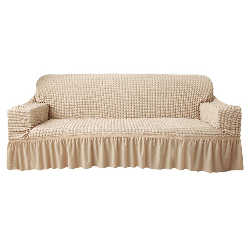 Чехол для дивана с юбкой, универсальный, легко устанавливаемый, чехол для дивана в гостиную, моющийся, прочный, растягивающийся, защитный чехол для мебели