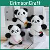 Charming Plush Flower Panda Keychain Bag Doll Soft Animal Toy For Childrens Play