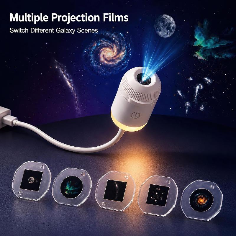 2-в-1 Проектор Галактики Ночник USB LED Звездное Небо Лампа 360° Вращение Регулируемая Яркость для Спальни Потолка Комнаты Декор Автомобиля