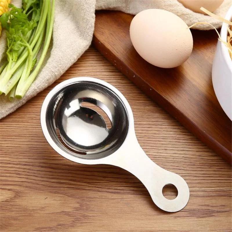 Egg Separator Egg Yolk White Filter Food Grade Eggs Divider Stainless Steel Sieve Kitchen Gadget Baker Tool Egg Extractor