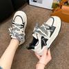 Women Vulcanized Shoes Ladies Lace Up Casual Tennis Shoes Thick Sole Flats Breathable Sneakers Brand Designer Shoes