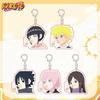 Anime Naruto Acrylic Keychain Accessaries Uzumaki Naruto Cartoon Keyring
