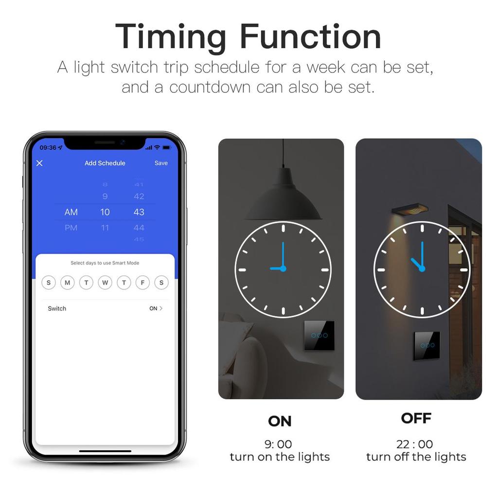 Tuya Smart Life Zigbee Touch настенный выключатель без нейтрального провода, не требуется конденсатор, управление через приложение, совместимое с Alexa Google Home