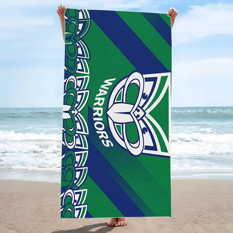 Пляжное полотенце с принтом New Zealand Warriors, большое, мягкое, быстросохнущее, для пляжа, кемпинга, плавания