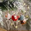 4pcs Adorable Sheep Plush Christmas Ornaments Festive Lamb Decor,Hanging Candy Bag Charms for Tree Home Decoration,Christmas Party Decorations