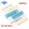230pcs 2W Metal Film Resistors Set, 22R~1M Ohm 2W Resistor Assortment Kit Package, 23 Types 2 Watt Through-Hole Resistance 1%