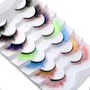 for Halloween Masquerade Party False Eyelashes Cat Eye Lashes Colored Lashes Fake Eyelashes