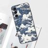 Чехол для телефона Ukiyo Океанские волны Для Samsung S25, S24, S21, S22, S23, S30, Ultra, S20, Plus, Fe, Lite, Note, 10 Черный Мягкий