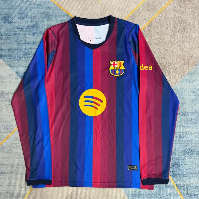 Long Sleeve Football Jerseys Fans - National Team Club Soccer Shirts Cotton Blend All Unisex Adult