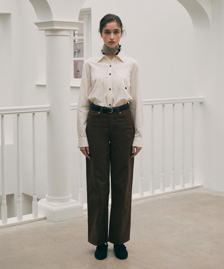 ROLAROLA Cotton Color Pants Brown