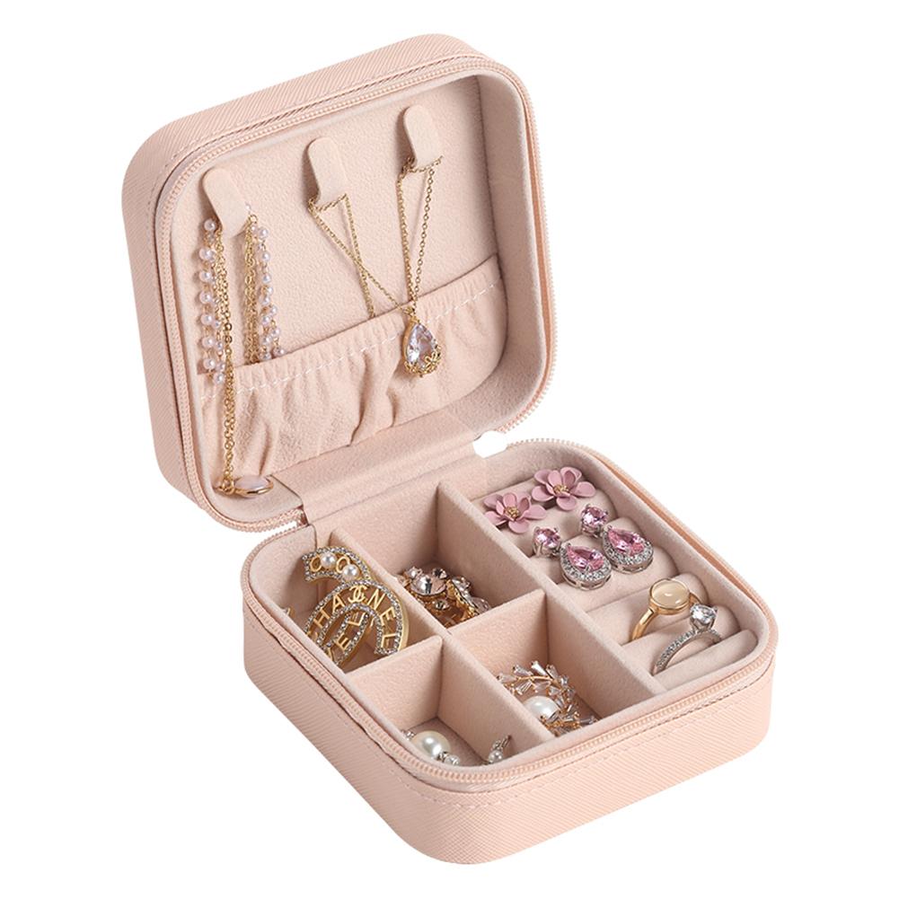 Jewelry Organizer Display Travel Jewelry Case Boxes Travel Portable Jewelry Box Leather Storage Organizer Earring Holder