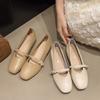 Темпераментные туфли-лодочки на мягкой подошве женские 2025 лето новые женские универсальные ветровые туфли Doudou с юбками на низком каблуке