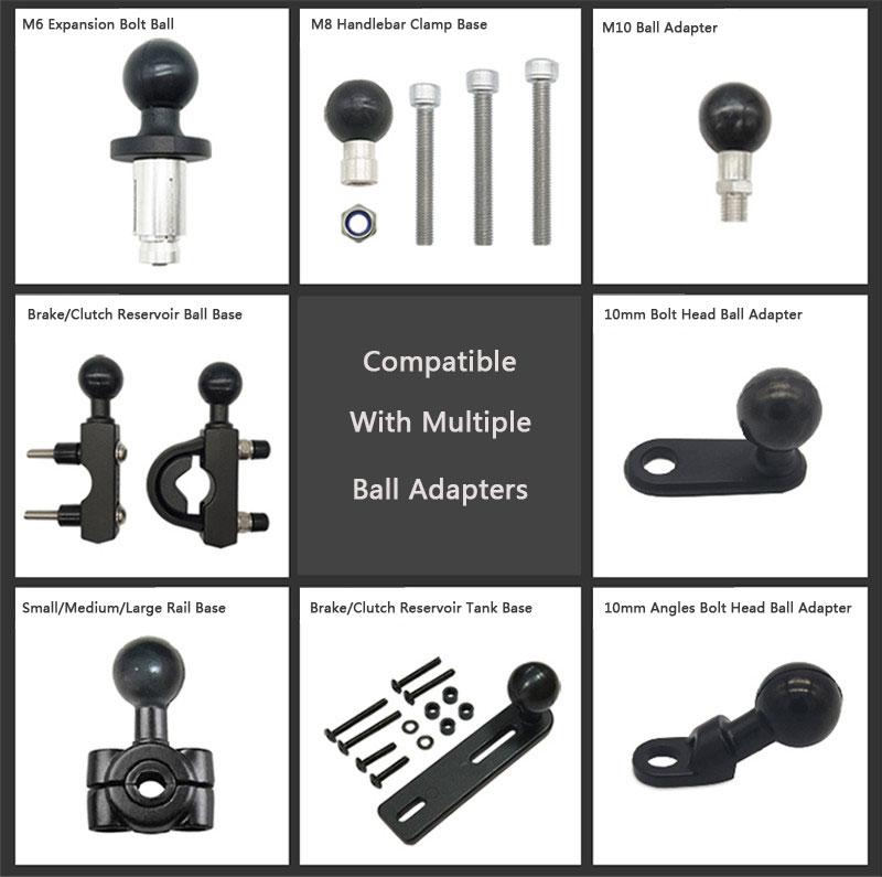 Bike Bicycle Car Motorcycle GPS Mount Aluminum Rail Handlebar Cell Phone Mount Mountain Bike Motorcycle Phone Mount
