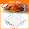 Квадратная жаровня стеклянная форма для выпечки микроволновая тарелка для рыбы-гриль контейнер для приготовления пищи