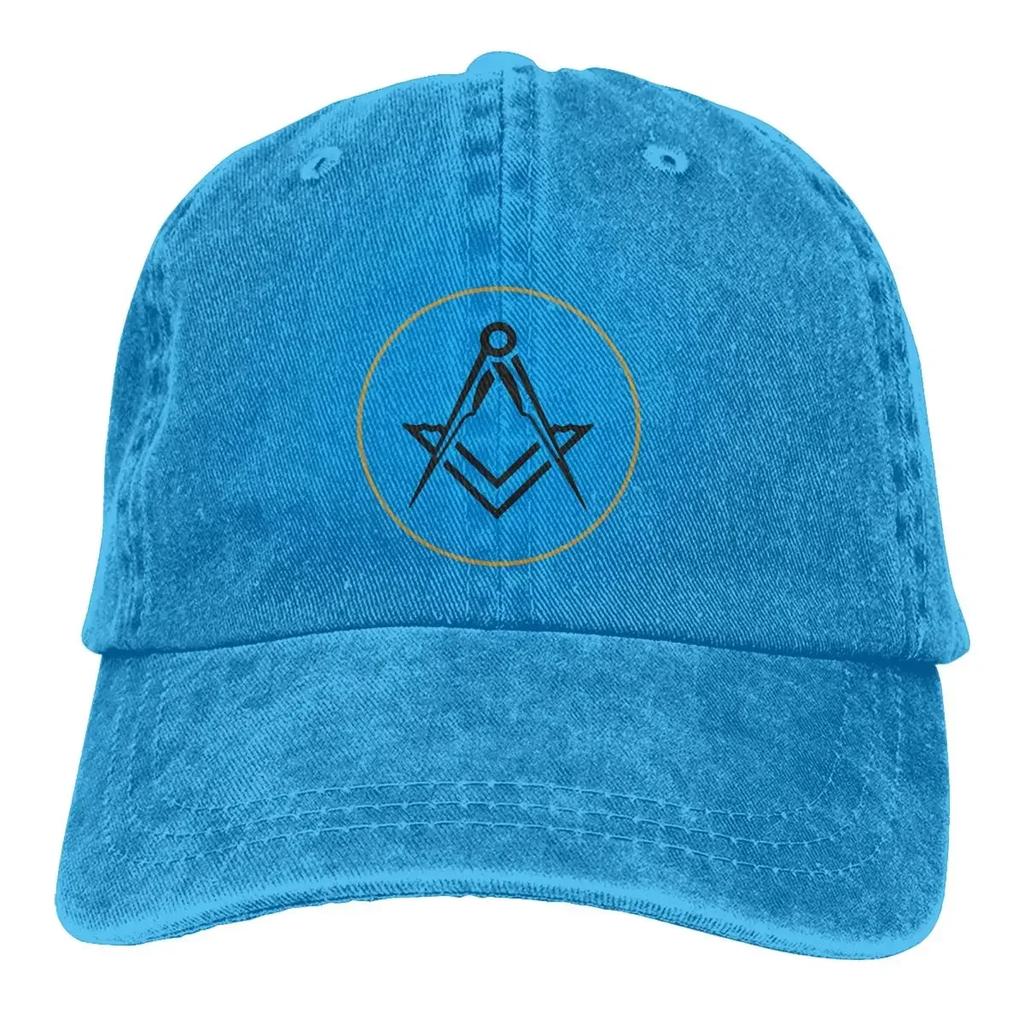 Black Gold Baseball Caps Peaked Cap Freemason Gold Square Compass Sun Shade Cowboy Hats for Men Trucker Dad Hat