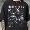 Игра Resident Evil 2 Повседневная Модная Графическая Винтажная Y2K Футболка Женская Унисекс Хлопковая Футболка Летняя Весенняя Оверсайз Новинка Свободные Топы