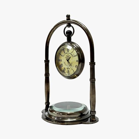 13.97 Cm Victorian Style Clock with Compass Unique Desk Decor Gift Wedding, Thanksgiving, Chinese New Year, Christmas