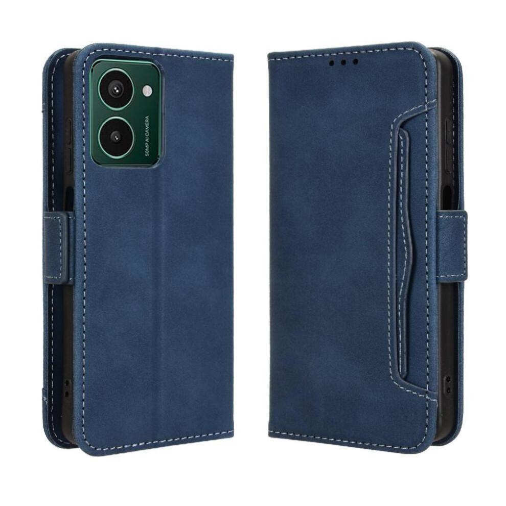 (Blue) Case for Hmd Pulse Pro/ Pulse Plus Adjustable Detachable Card Holder Leather Wallet Cover Magnetic Closure