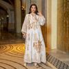AB056 Middle East Hot Stamping Sequin Evening Dress - Light Luxury Socialite Party Abaya for Women