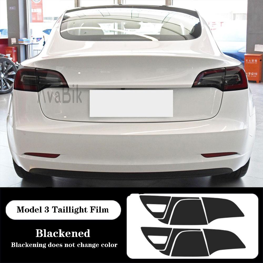 Пленка PPF для фар и задних фонарей для Tesla Model 3 2016- Черная Прозрачная Защитные наклейки из TPU с защитой от царапин и самовосстановлением