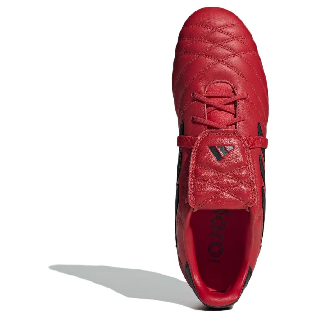 Adidas COPA GLORO Comfortable Firm Ground Slip Resistant Abrasion Resistant Balance Soccer Shoes Black Red IE7538