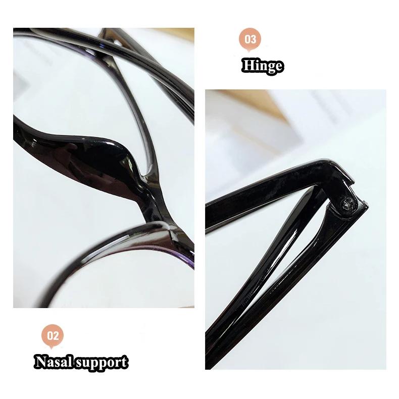 Женские очки для близорукости с блокировкой синего света, модные очки в круглой оправе для близорукости, оптические очки по рецепту, минус диоптрии