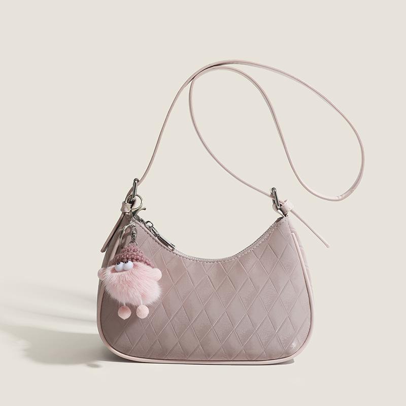 Женская сумка Sweet Spring Высококачественная Текстура Одно Плечо Сумка Через Плечо Niche Fashion Everything Сумка Подмышка Сумка Полумесяц
