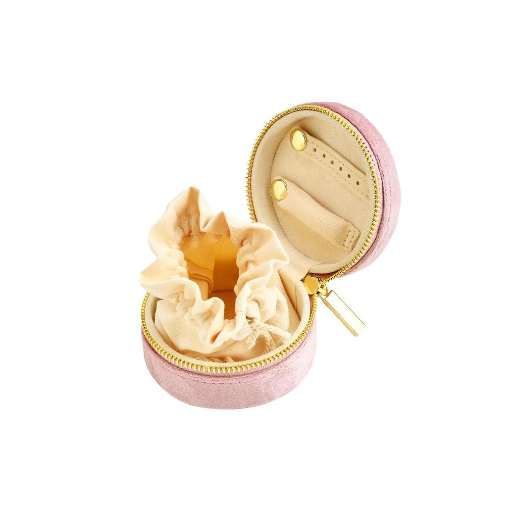 Портативная бархатная шкатулка для украшений в форме сердца для ожерелий и серег - маленькая, большой вместимости