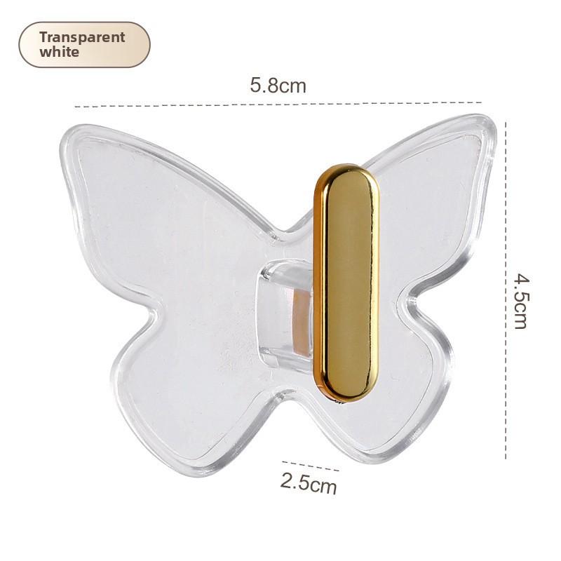1PCS New Butterfly Hook Light Luxury Bathroom Punch-free Adhesive Hook Strong Load-bearing Kitchen Door Key Bag Hook