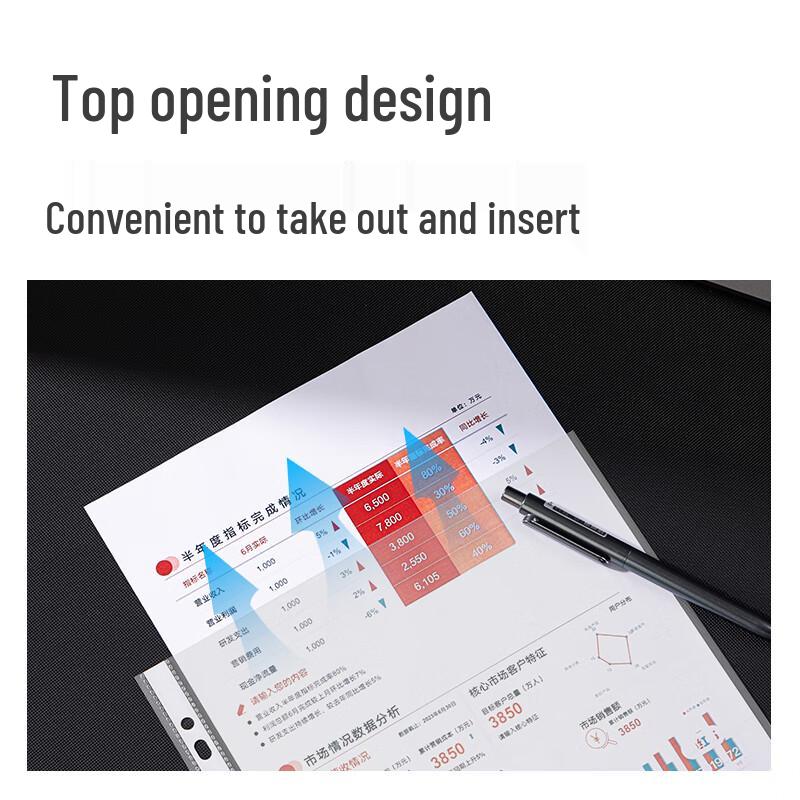 Deli A4 11-Hole Document Sleeves