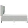 Boxspring Bed with Headboard Light Gray 200 x 100 cm Velvet